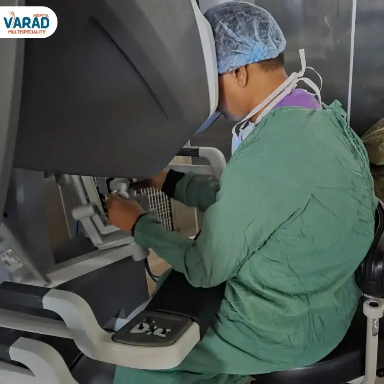Dr. Vinayak making use of Robotic Console